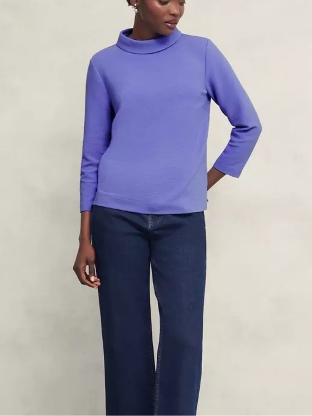NWT Hobbs London Deep Sky Blue Tali Textured Top